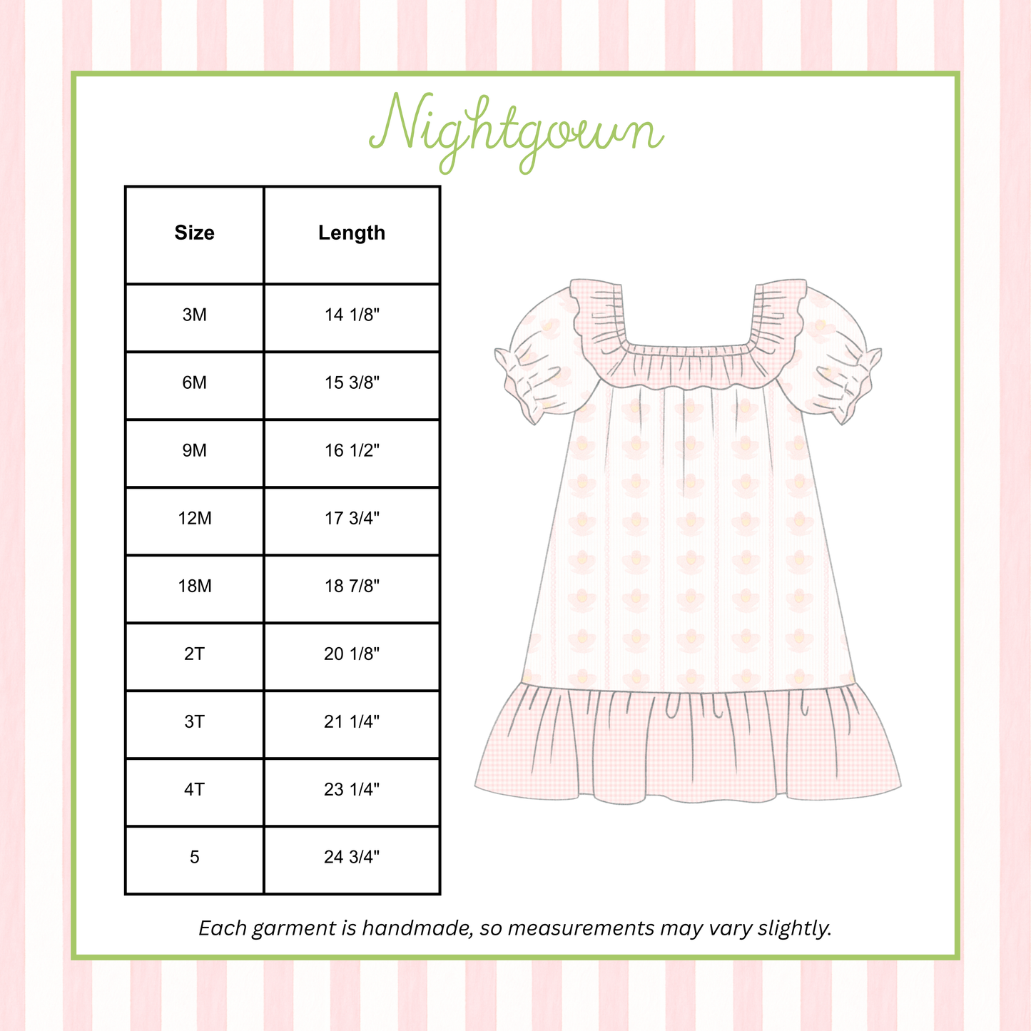 Birthday Dolly White Nightgown (Dec. ETA)