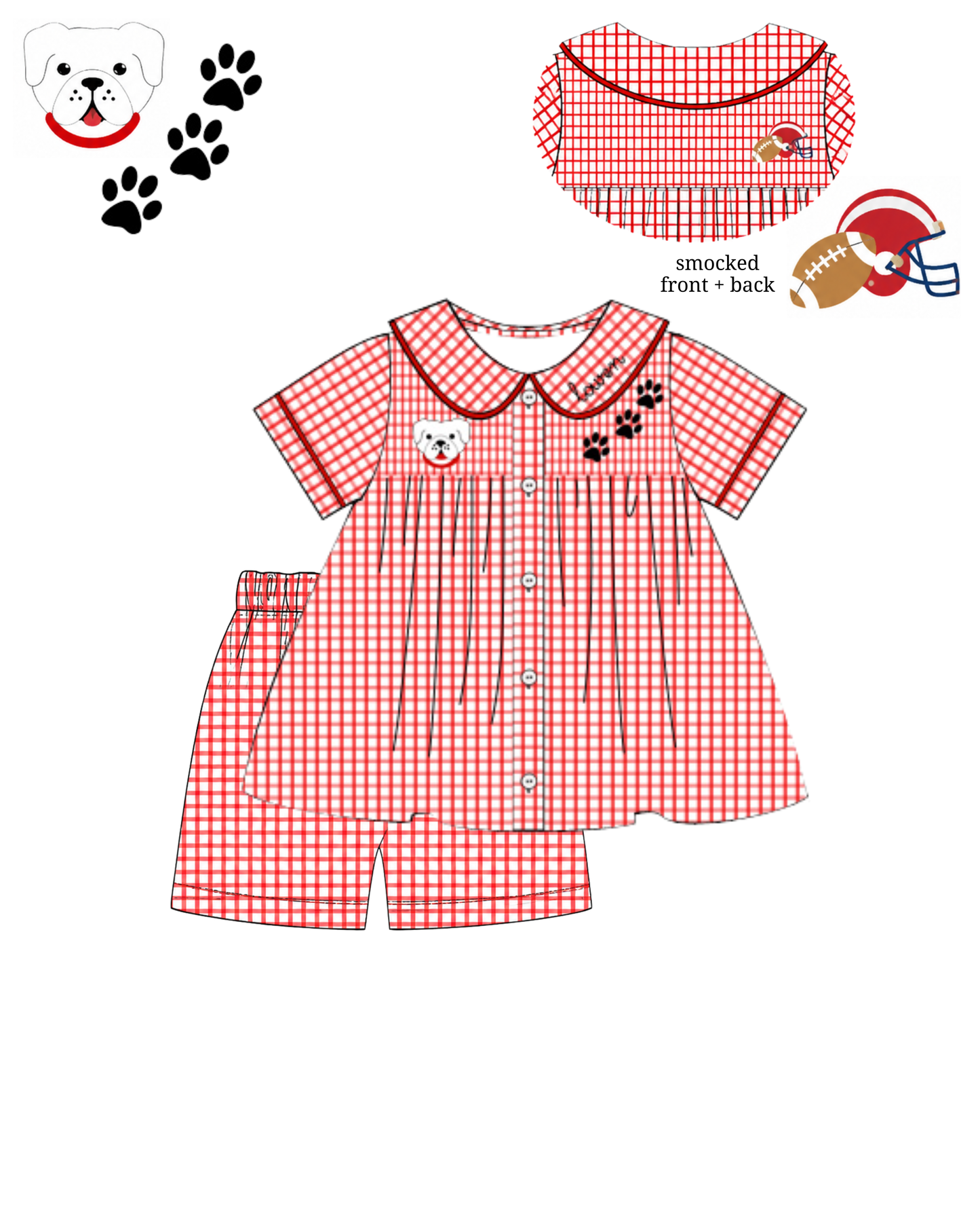 Bulldog Tracks Shorts Set (early Sept. ETA)