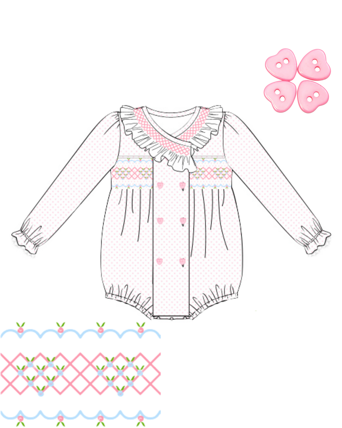 Rosette Hearts Bubble