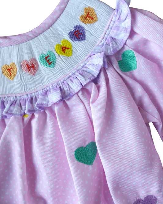 Conversation Hearts SWEETHEART Smock Bubble