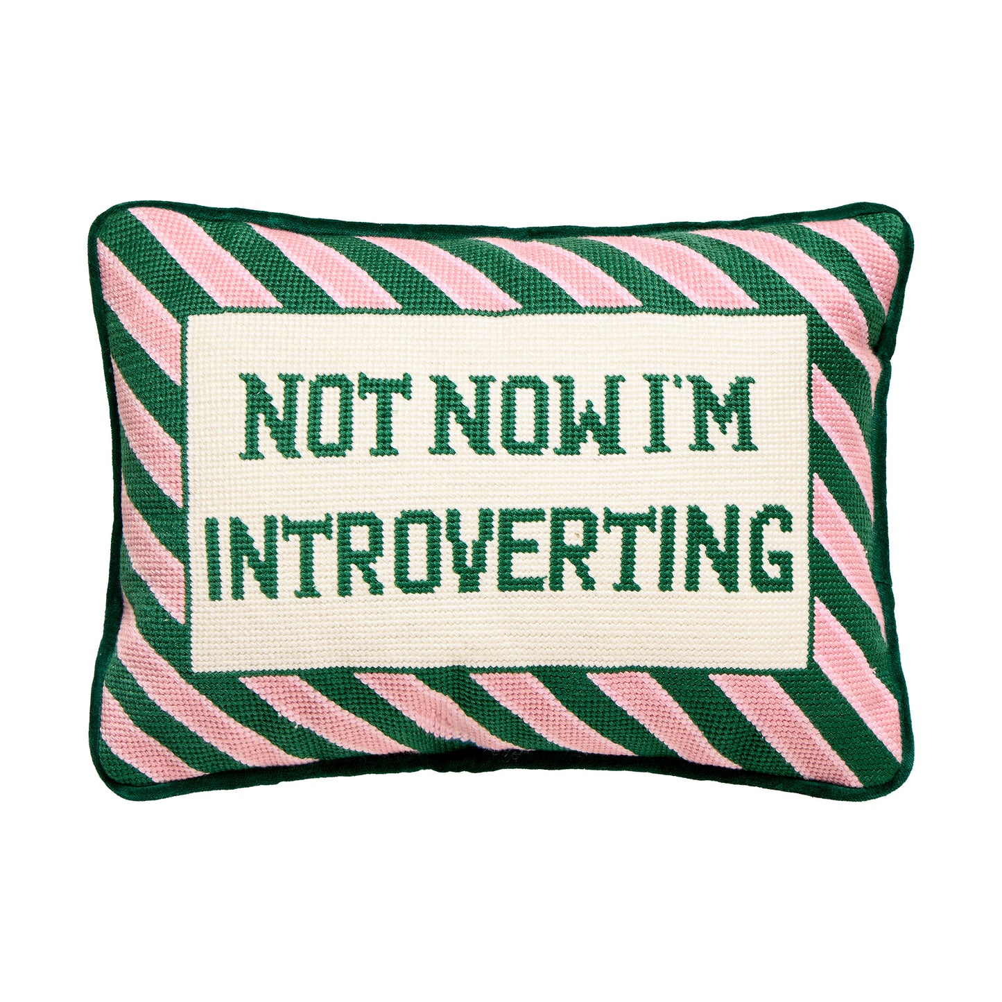 Not Now Needlepoint Pillow