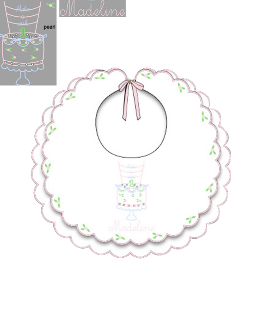 Girls Heirloom Hand-Beaded Bib