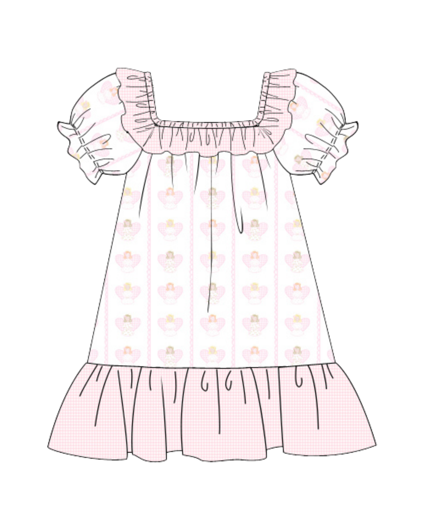 Sweet Angels Ruffle Nightgown