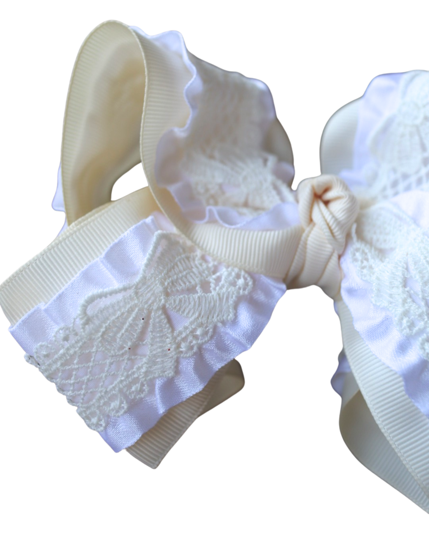 5" Elaina Cole Co Yellow Lace Bow