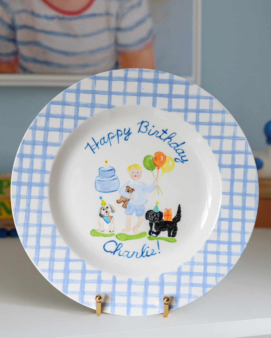 Boy's Best Friends Birthday Plate