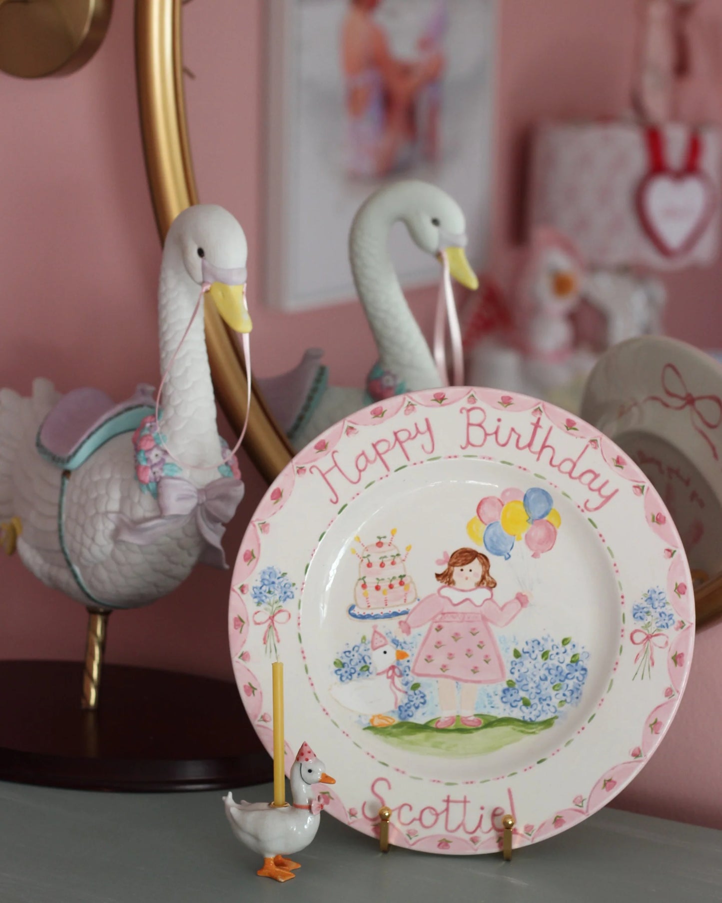 Goose Birthday Plate