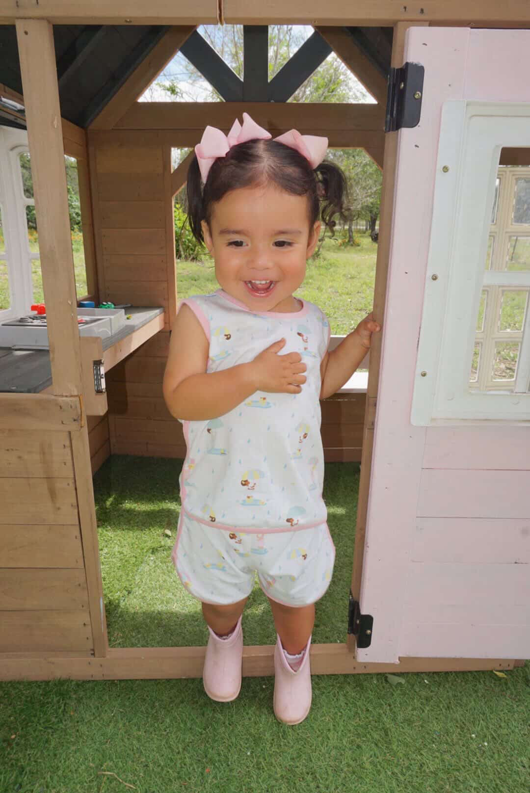 Girls April Showers Shorts Set