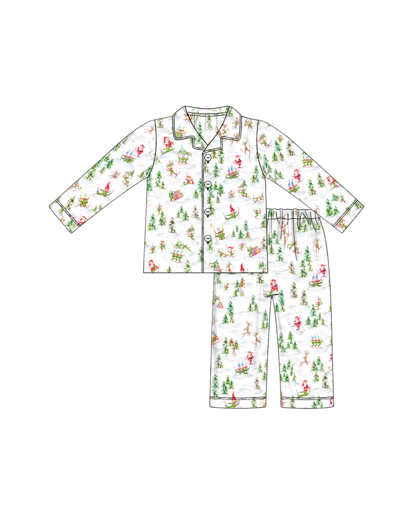 Santa's Chalet Boys Pajama Set