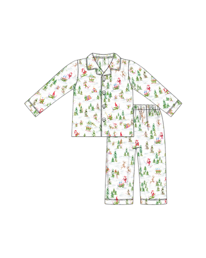 Santa's Chalet Boys Pajama Set