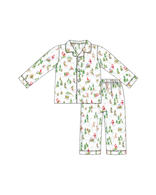 Santa's Chalet Boys Pajama Set