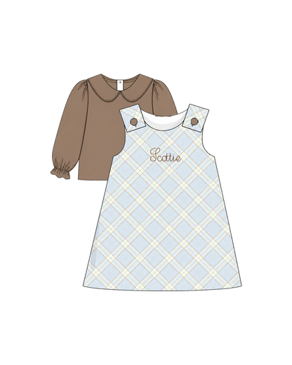 Girls Fall Dress Jumper Set