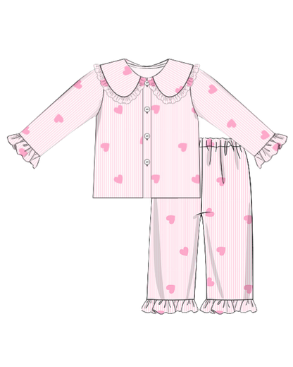 Girls Heart PJs