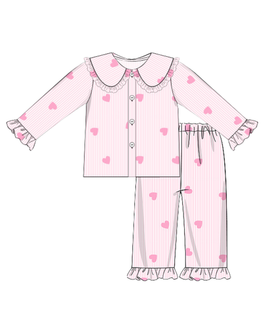 Girls Heart PJs
