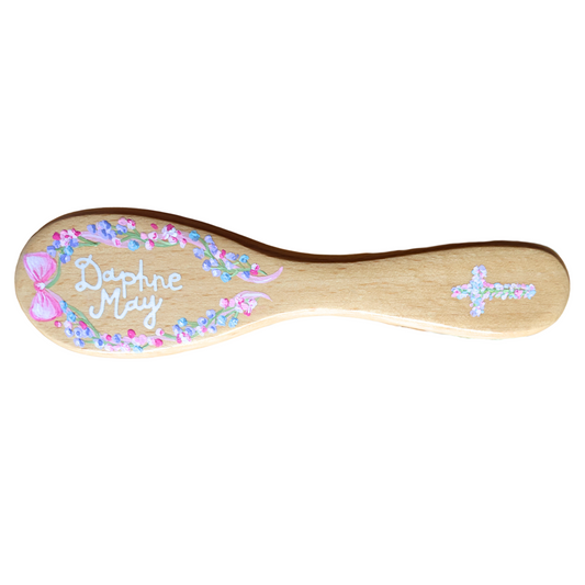 Floral Cross Baby Brush