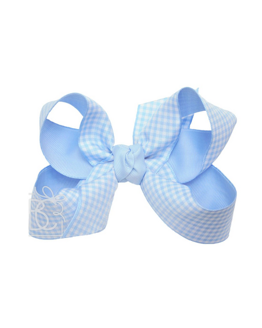 Blue Classic Gingham Bow