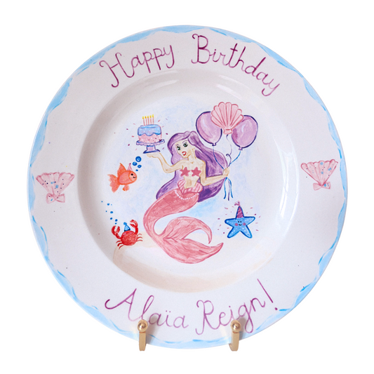 Onder The Sea Birthday Plate