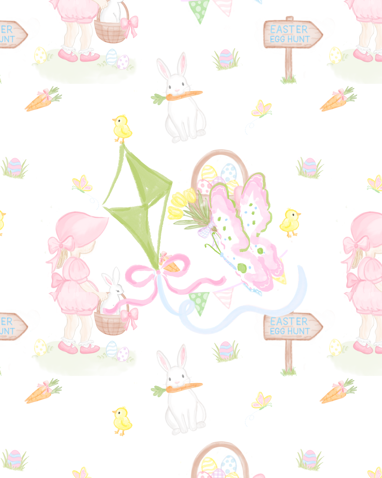 Girls Easter Egg Hunt Bubble