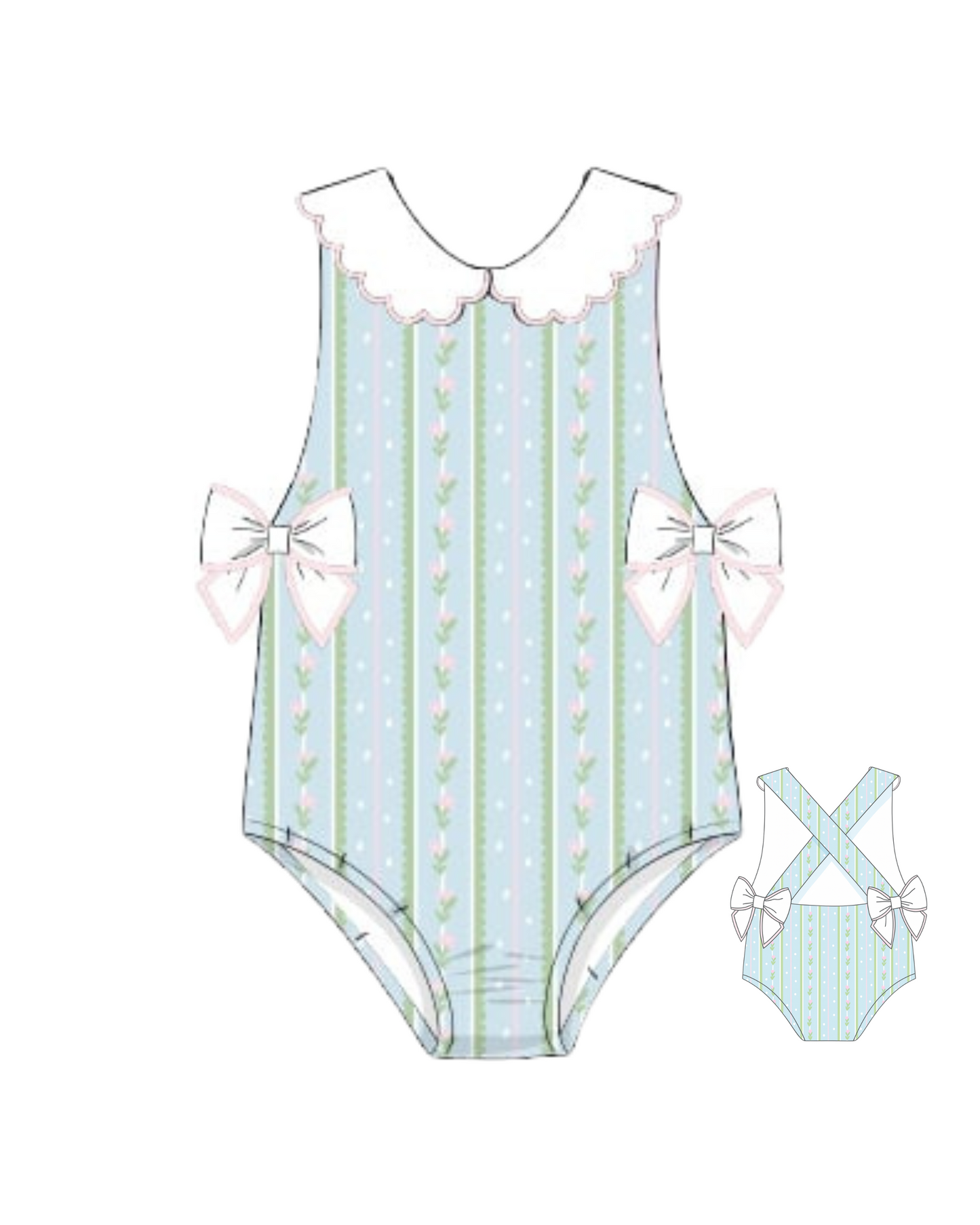 Spring Petals One-Piece Swimsuit (Jan. ETA)