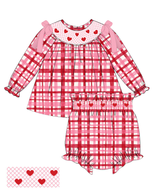 Hearts Corduroy Bloomer Set
