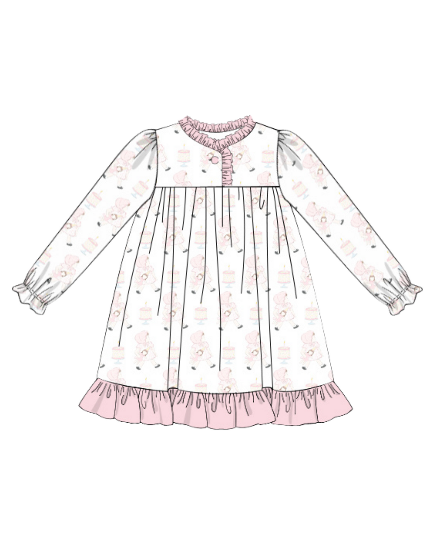 Birthday Dolly White Nightgown (Dec. ETA)