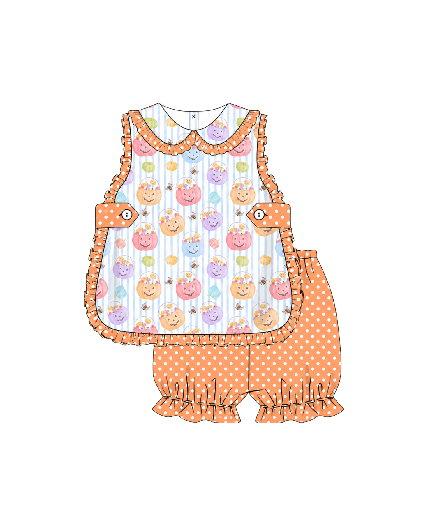 Girls Candy Crawl Shorts Set