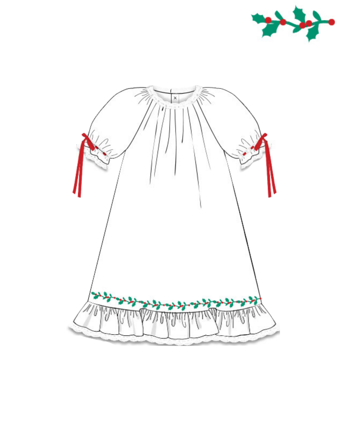 Holly Heirloom Girls Dress