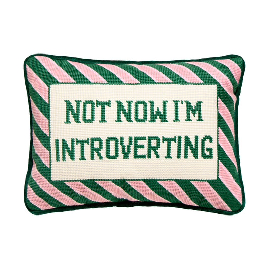 Not Now Needlepoint Pillow