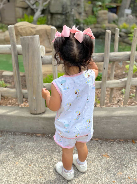 Girls April Showers Shorts Set