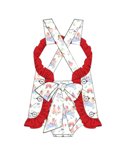 Girls Americana Afternoons Sunsuit