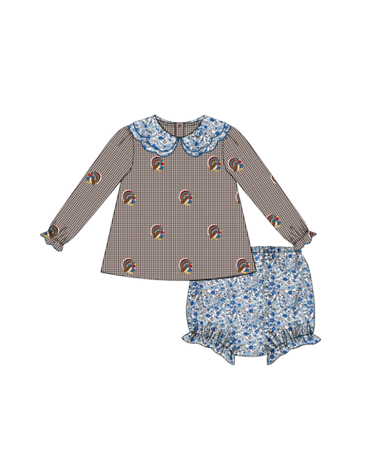 Girls Turkey Parade Bloomer Set
