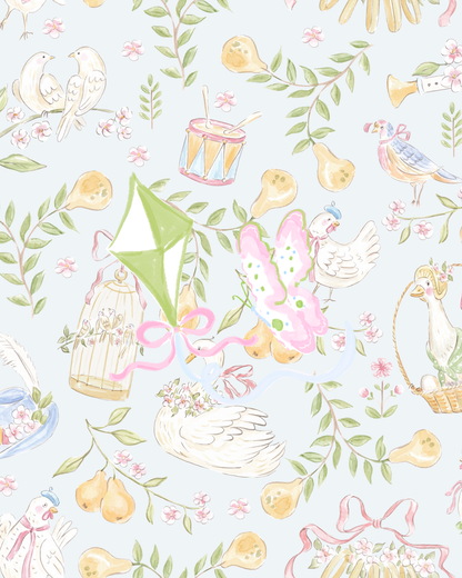 The Twelve Days Toile Bloomer Set