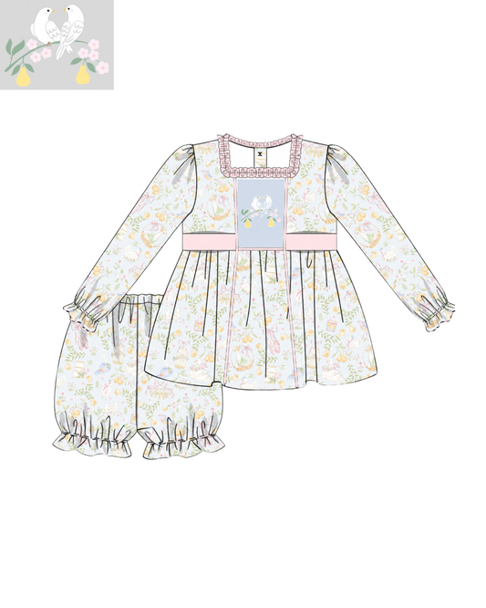 The Twelve Days Toile Bloomer Set
