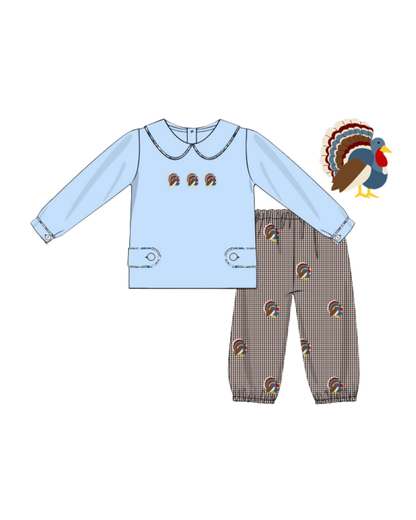 Boys Turkey Parade Pants Set