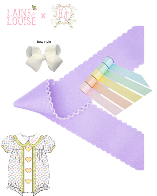 5" Pastel Hearts Collection Coordinating Bow