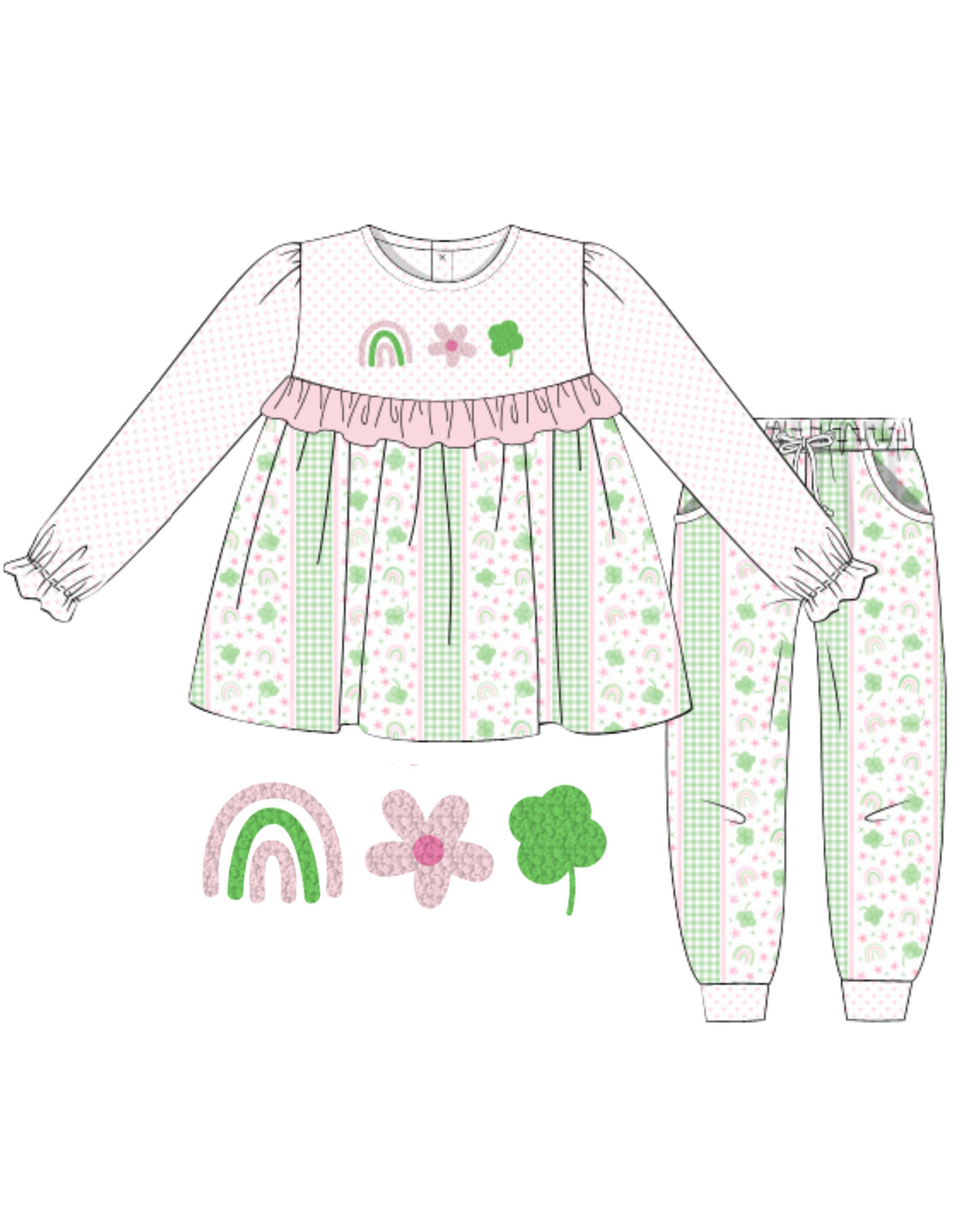 Girls St. Patty's Cutie Jogger Set