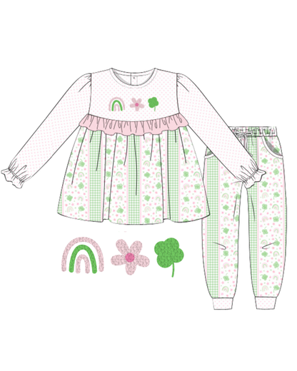 Girls St. Patty's Cutie Jogger Set