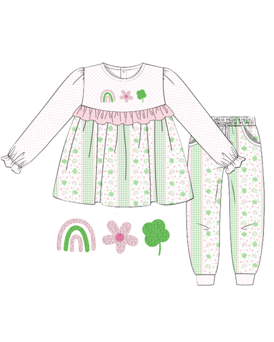 Girls St. Patty's Cutie Jogger Set