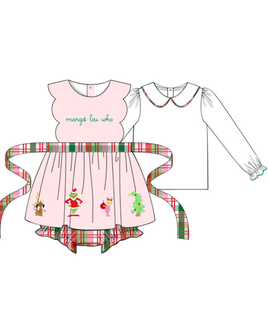 Lou Who Apron Bubble Set