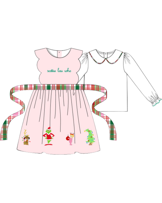 Lou Who Apron Dress Set