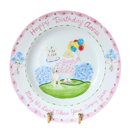Classic Birthday Girl Plate