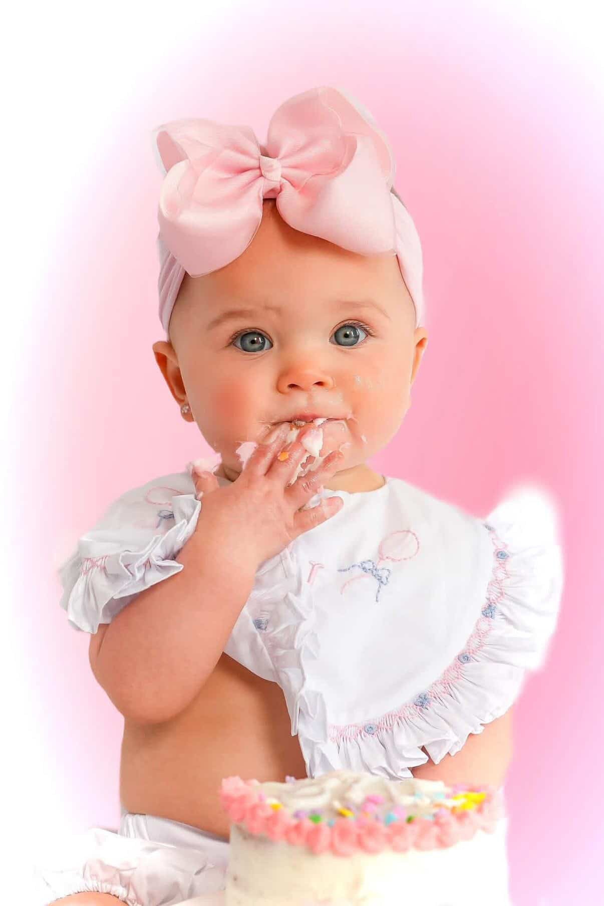 Girls Heirloom Hand-Smocked Bib Set