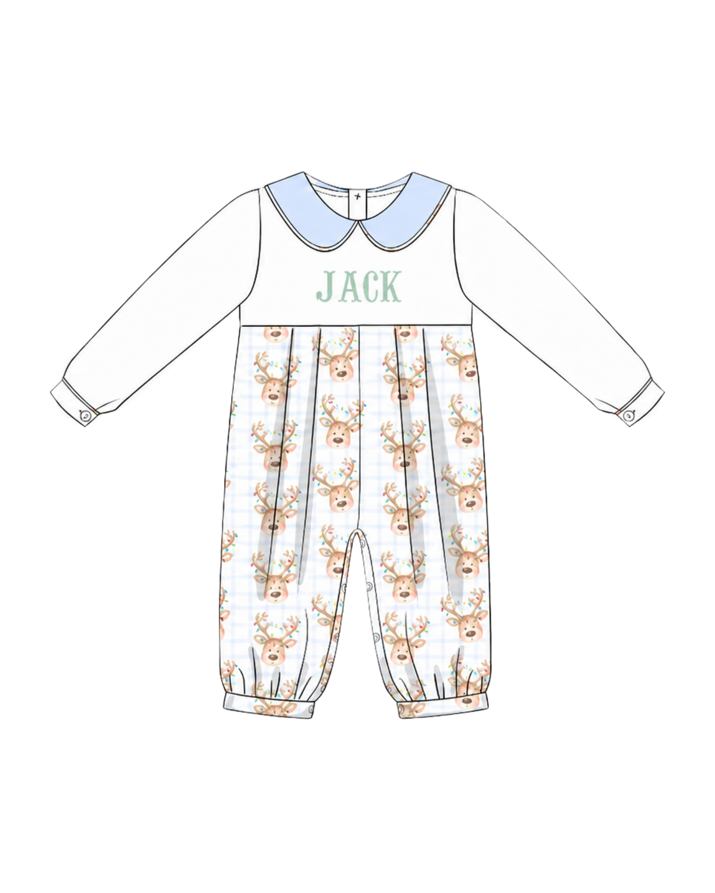 Reindeer Name Long Romper