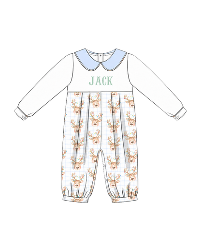 Reindeer Name Long Romper