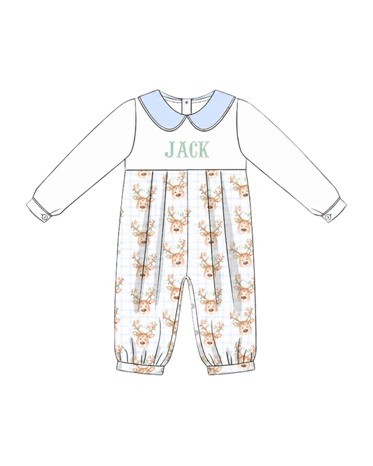 Reindeer Name Long Romper