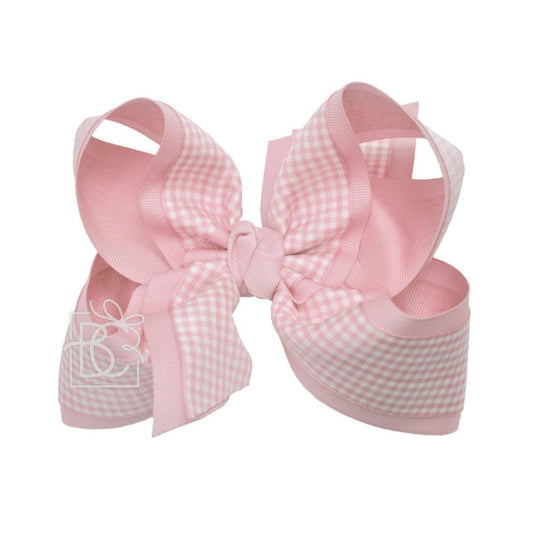 Pink Gingham Layered 5.5" Bow