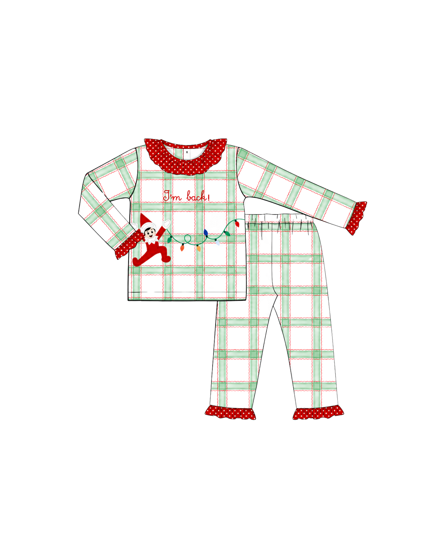 Elf Girls Pajama Set