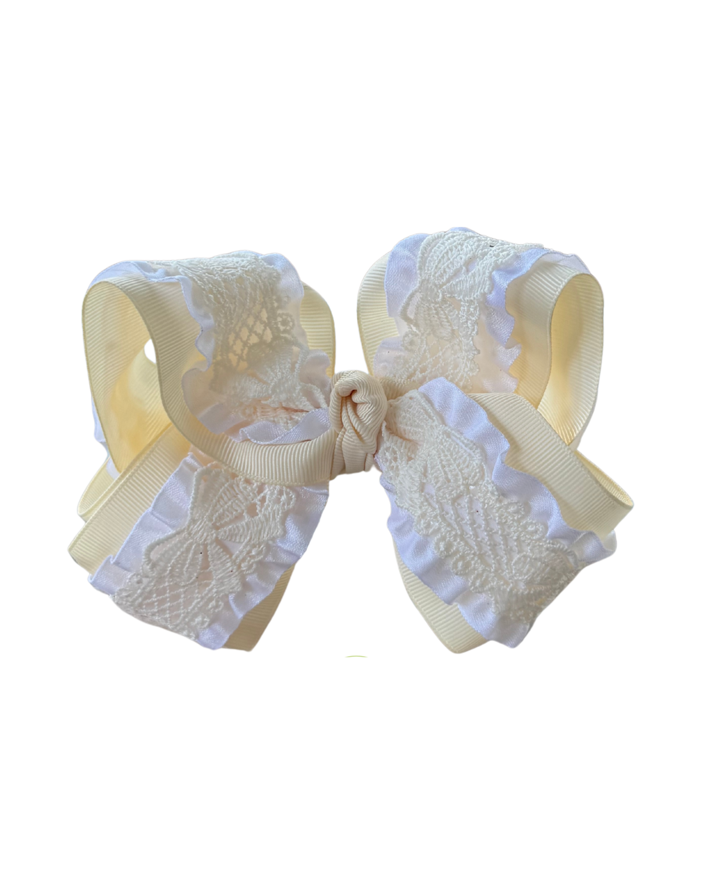 5" Elaina Cole Co Yellow Lace Bow