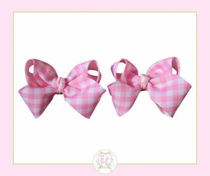 Elaina Cole Co Gingham Piggie Bows