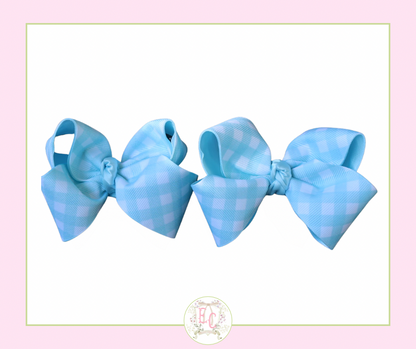 Elaina Cole Co Gingham Piggie Bows