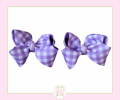 Elaina Cole Co Gingham Piggie Bows